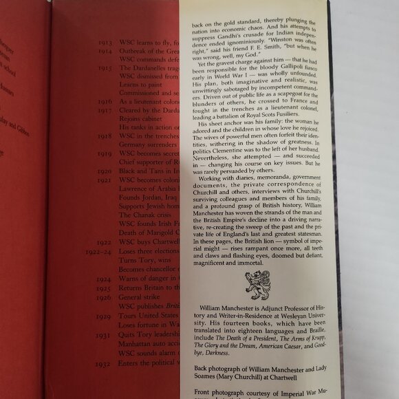 Last Lion by William Manchester First Edition HCDJ/Biography/Political - Picture 8 of 9